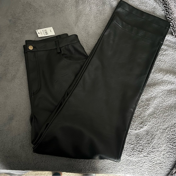 Cotton On Black Leather Pants size 10 NWT - Picture 4 of 5